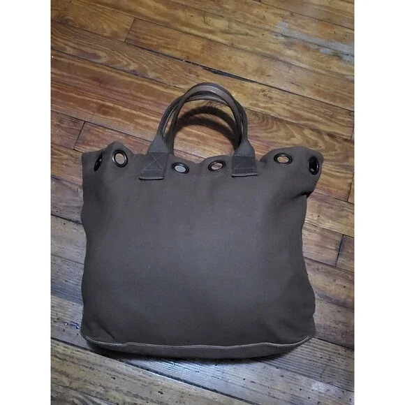 POLO JEANS COMPANY Canva Tote Bag Large Multi Pocket Green